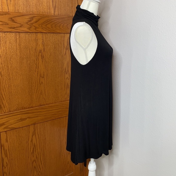 Mock Neck Black Tank Dress/Tunic - Picture 3 of 6